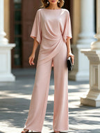 Gabriella | Conjunto de Blusa Drapeada y Pantalón Ancho