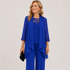 Elena | Conjunto con Chaqueta Fluida y Pantalón Palazzo