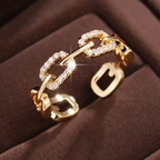 Anillo en Oro «Cadena Radiante»