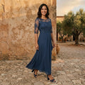 VESTIDO DE GASA ELEGANTE