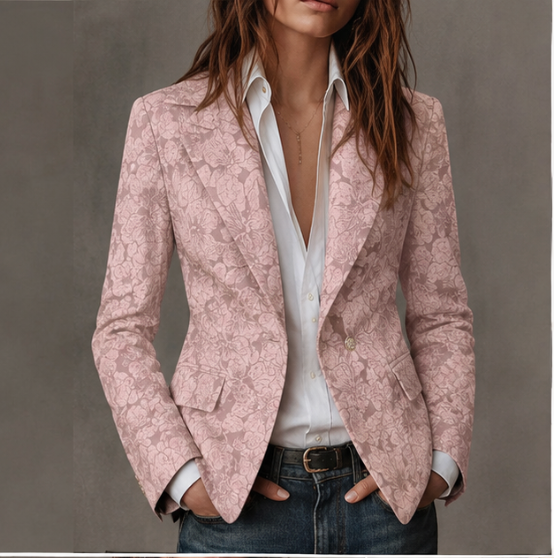 Blazer de jacquard Lorena en color rosa para mujer