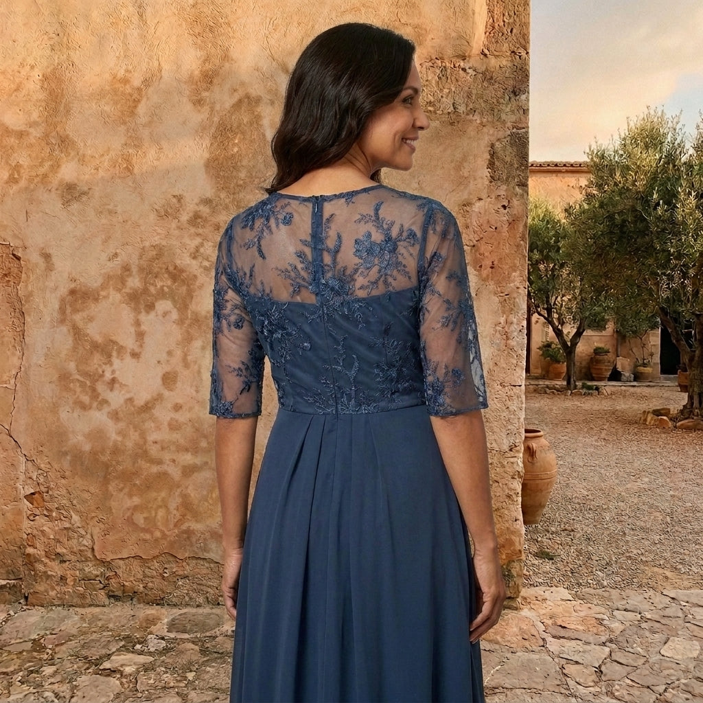 VESTIDO DE GASA ELEGANTE