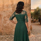 VESTIDO DE GASA ELEGANTE