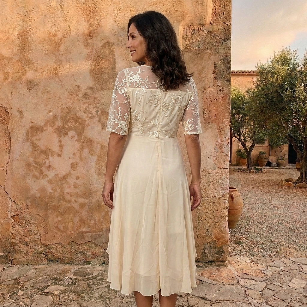 VESTIDO DE GASA ELEGANTE