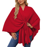 Maegan | Elegante chal tipo poncho con suave apertura frontal