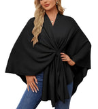 Maegan | Elegante chal tipo poncho con suave apertura frontal